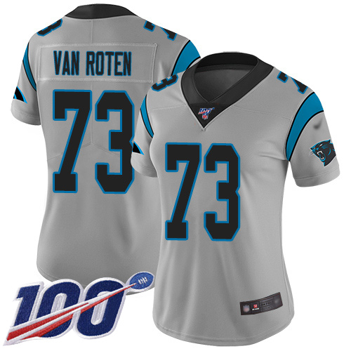 Carolina Panthers Limited Silver Women Greg Van Roten Jersey NFL Football 73 100th Season Inverted Legend